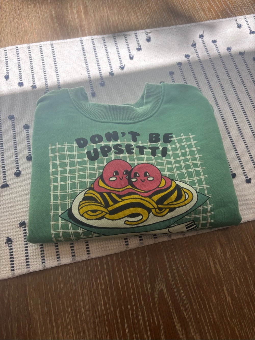 Rock Your baby “Don’t Be Upsetti, Eat Some Spaghetti” kids Sweatshirt Size 3